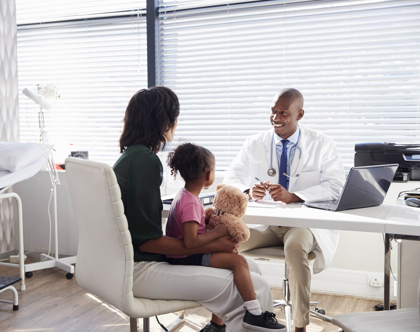 Doctor and Patients in a Healthcare Office